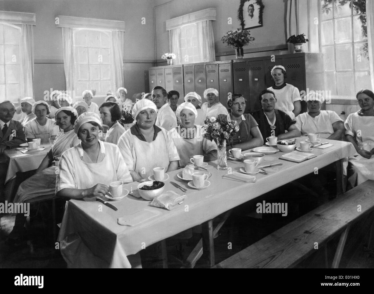 In Margarinefabrik Norddeutschland, 1934 Foto Stock