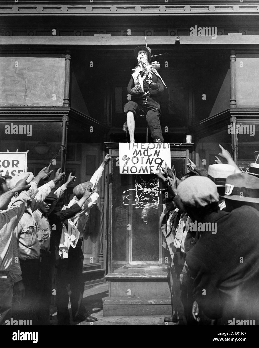 La crisi economica mondiale: Bonus dimostranti a Washington D.C., 1932 Foto Stock