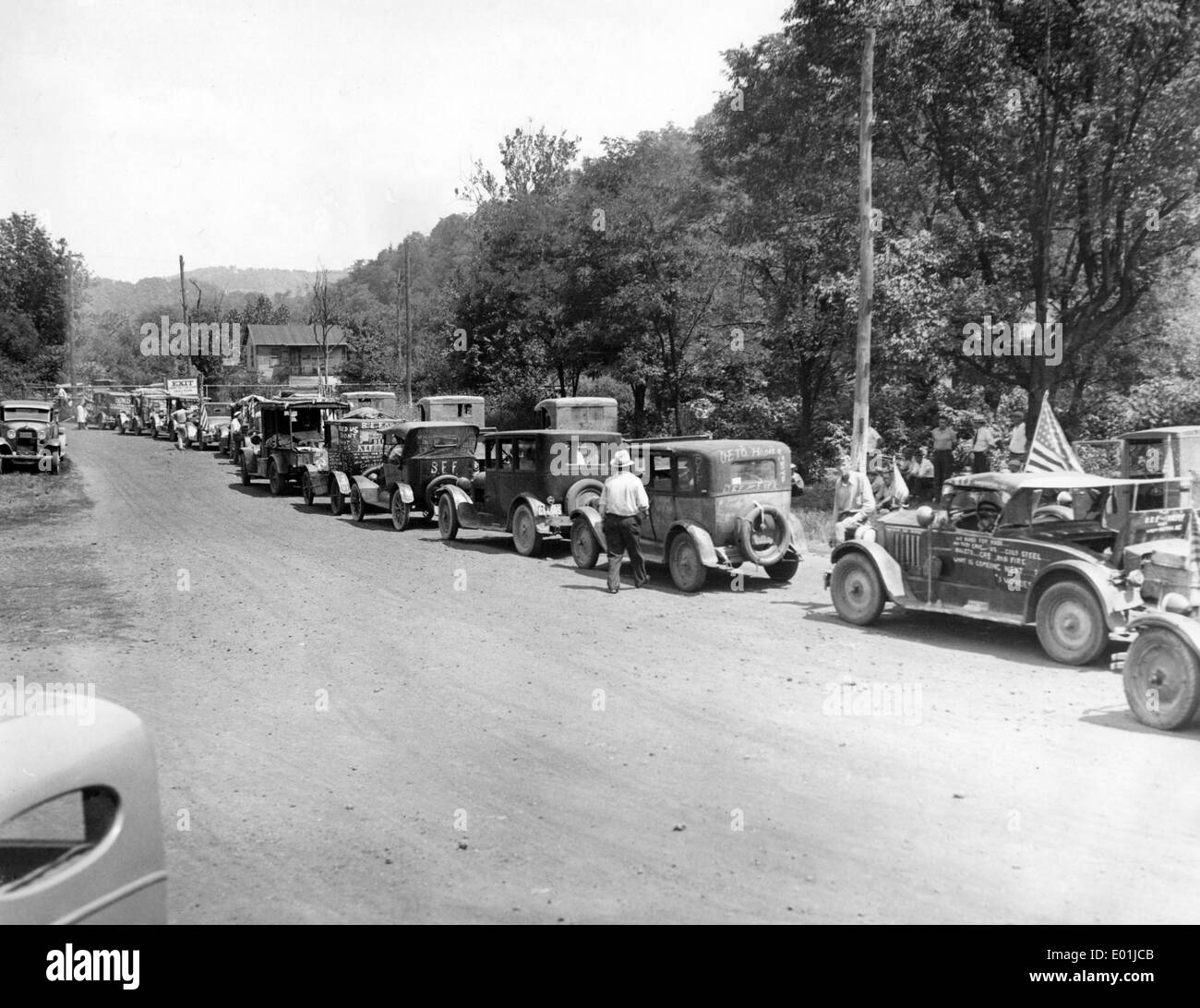 La crisi economica mondiale: Bonus dimostranti in Pennsylvania, 1932 Foto Stock