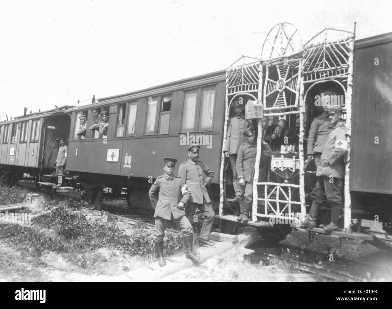 Germania ospedale militare treno in corrispondenza del fronte orientale, 1916 Foto Stock