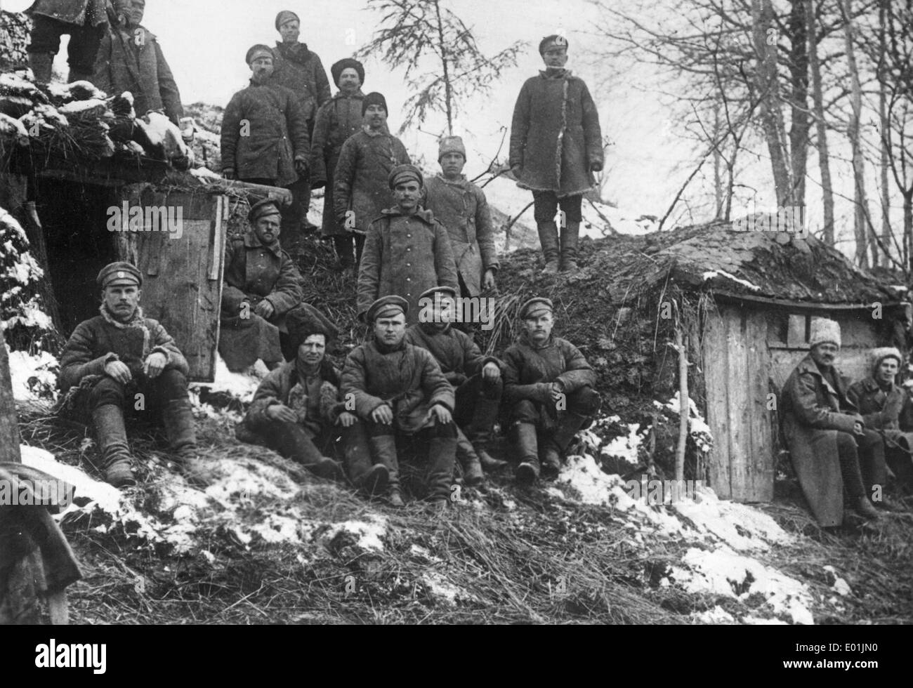 Il russo rifugi, 1915 Foto Stock