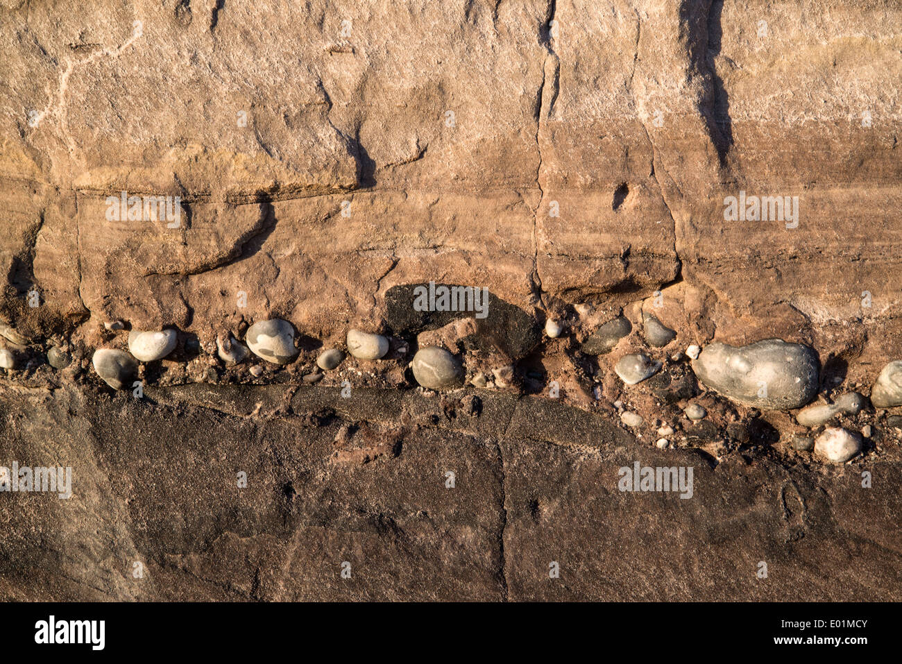 Dettaglio geologico immagine mesozoico rock landscape close up Foto Stock