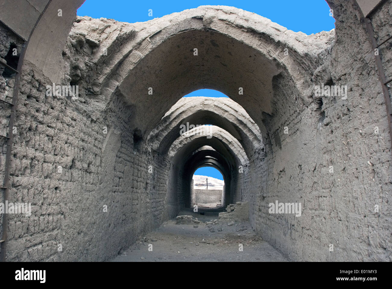 Ramesseum : il tempio funerario del faraone Ramses II il Grande(1303-1213 A.C. XIX dyn.). I magazzini. Foto Stock