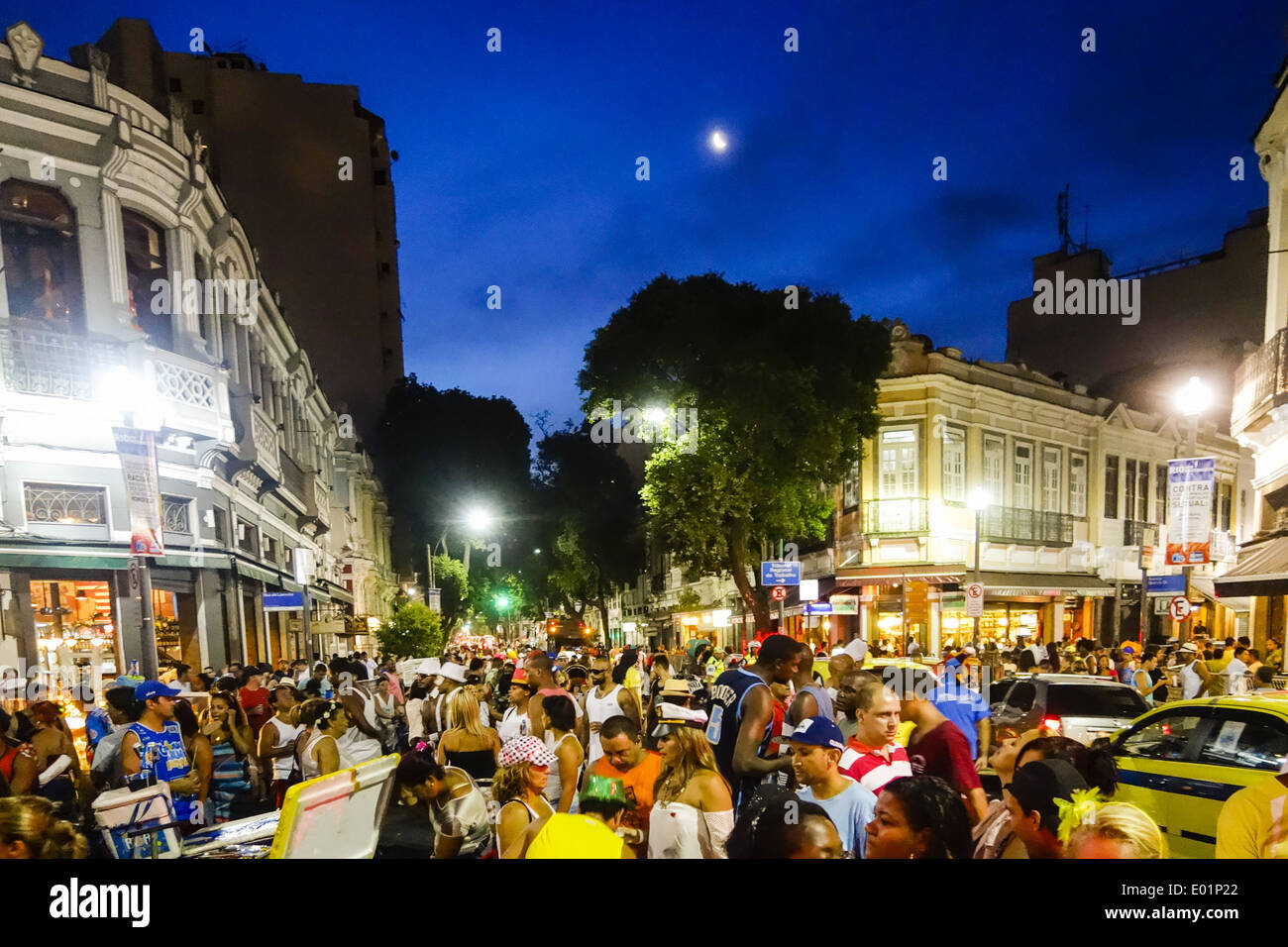 Rio de Janeiro, Lapa, strada di carnevale, Brasile Foto Stock