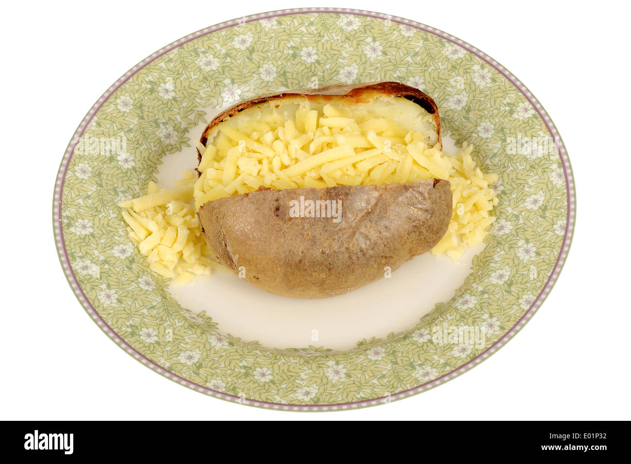 Patate al forno con formaggio Foto Stock