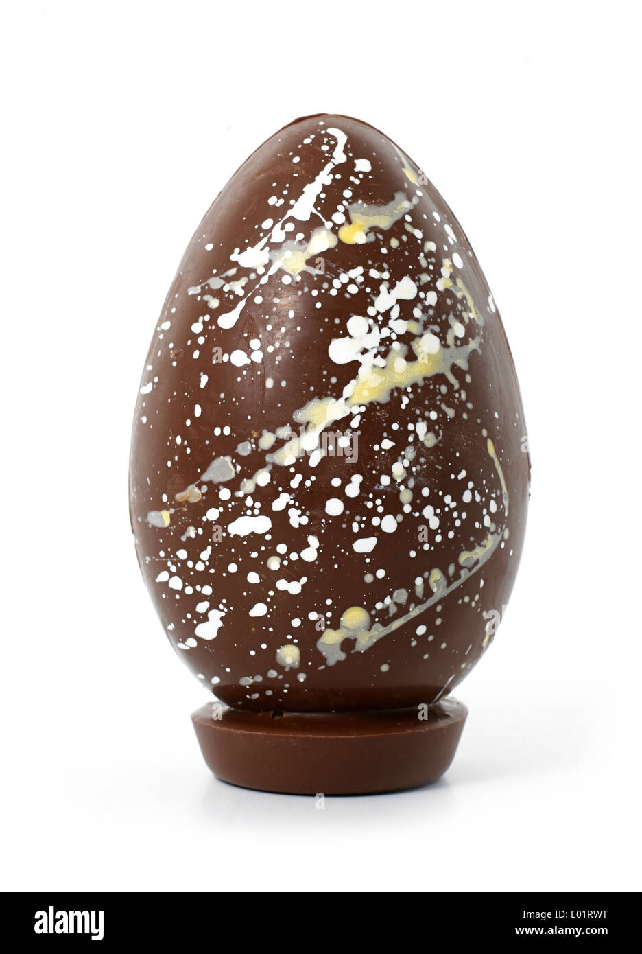 Grande uovo di cioccolato con aromi misti Foto Stock