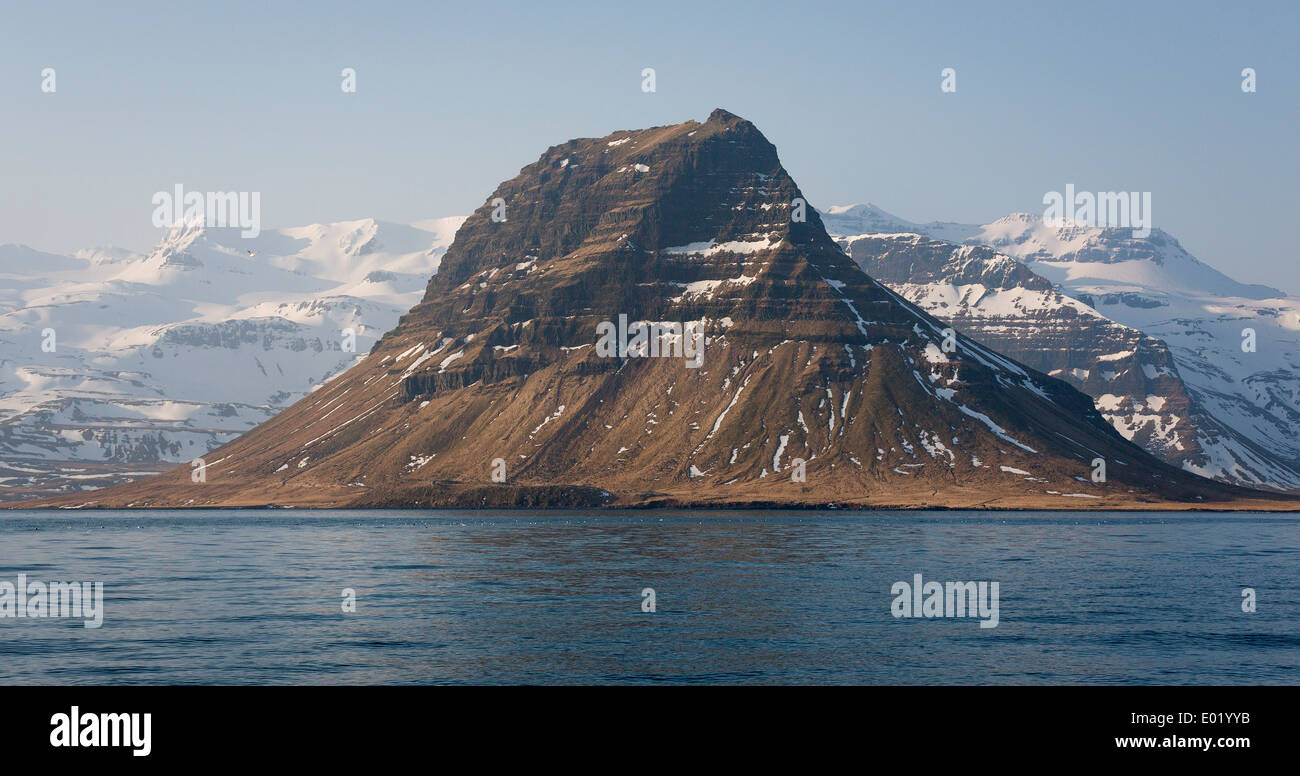 Mt Kirkjufell, Grundarfjordur, Islanda Foto Stock