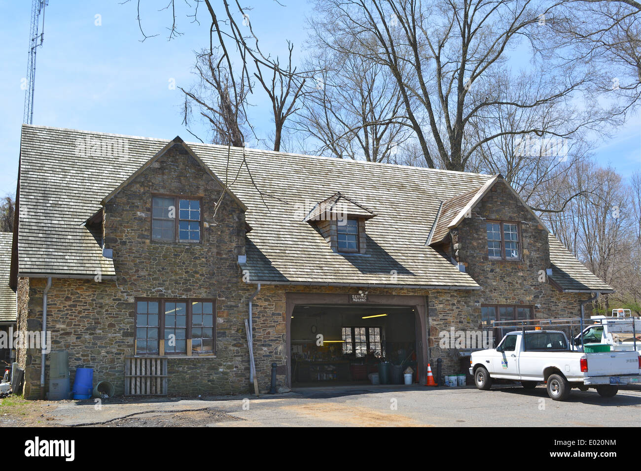 Edificio storico di Ridley Creek State Park, sul Registro Nazionale dei Luoghi Storici come un quartiere storico a partire da ottobre 8 Foto Stock
