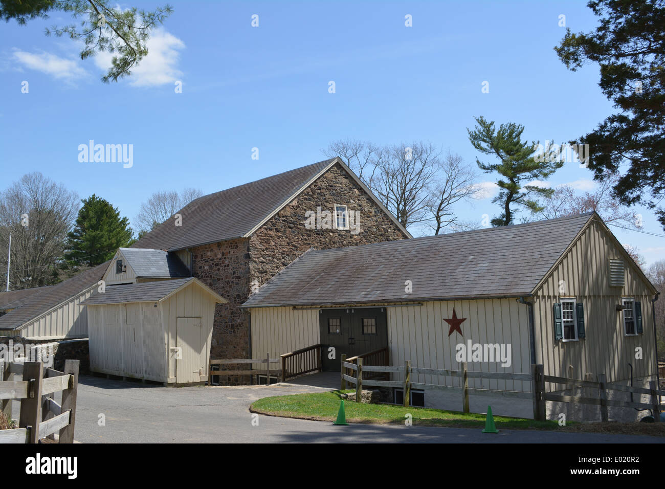 Edificio storico di Ridley Creek State Park, sul Registro Nazionale dei Luoghi Storici come un quartiere storico a partire da ottobre 8 Foto Stock