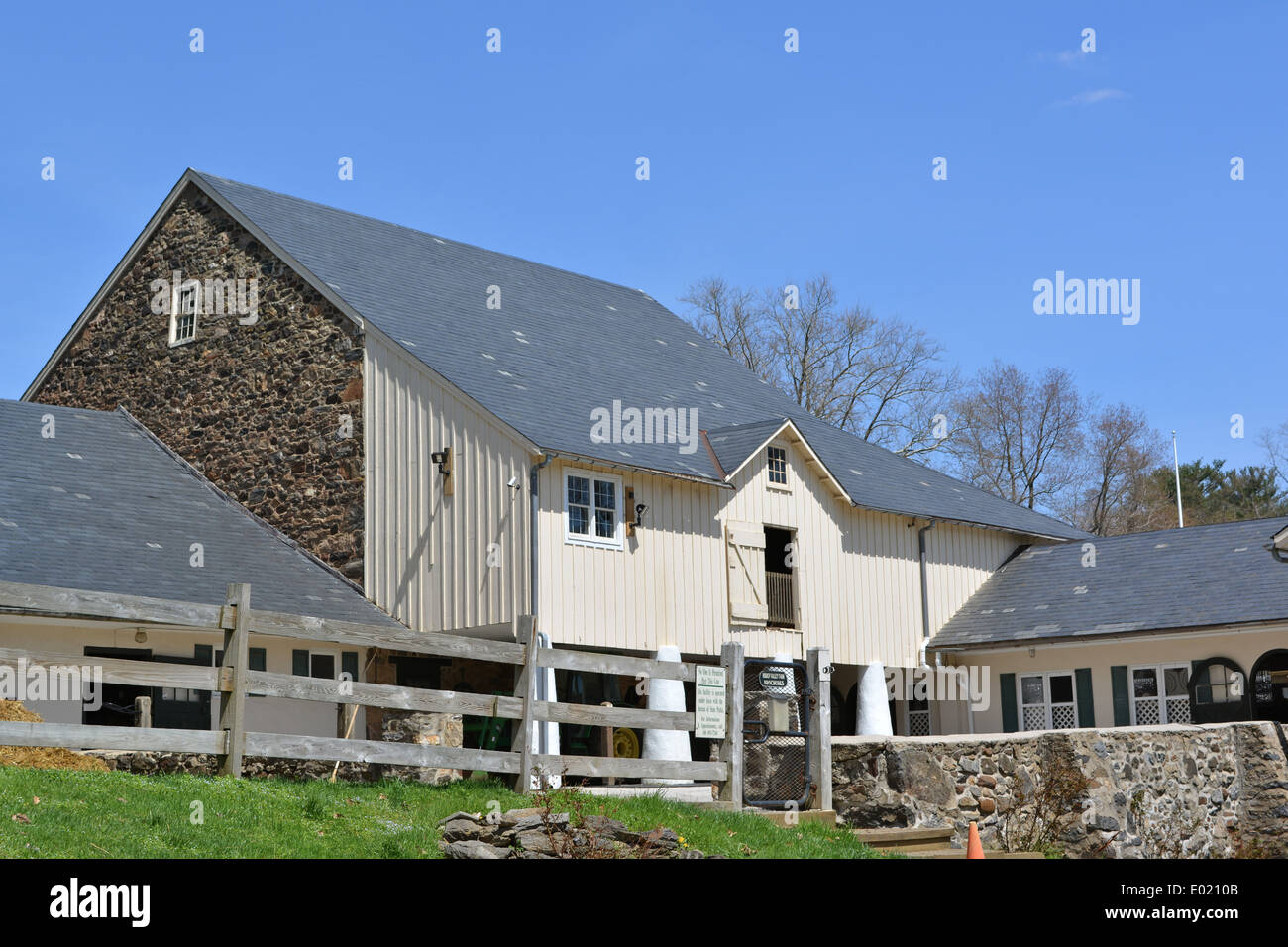 Edificio storico di Ridley Creek State Park, sul Registro Nazionale dei Luoghi Storici come un quartiere storico a partire da ottobre 8 Foto Stock