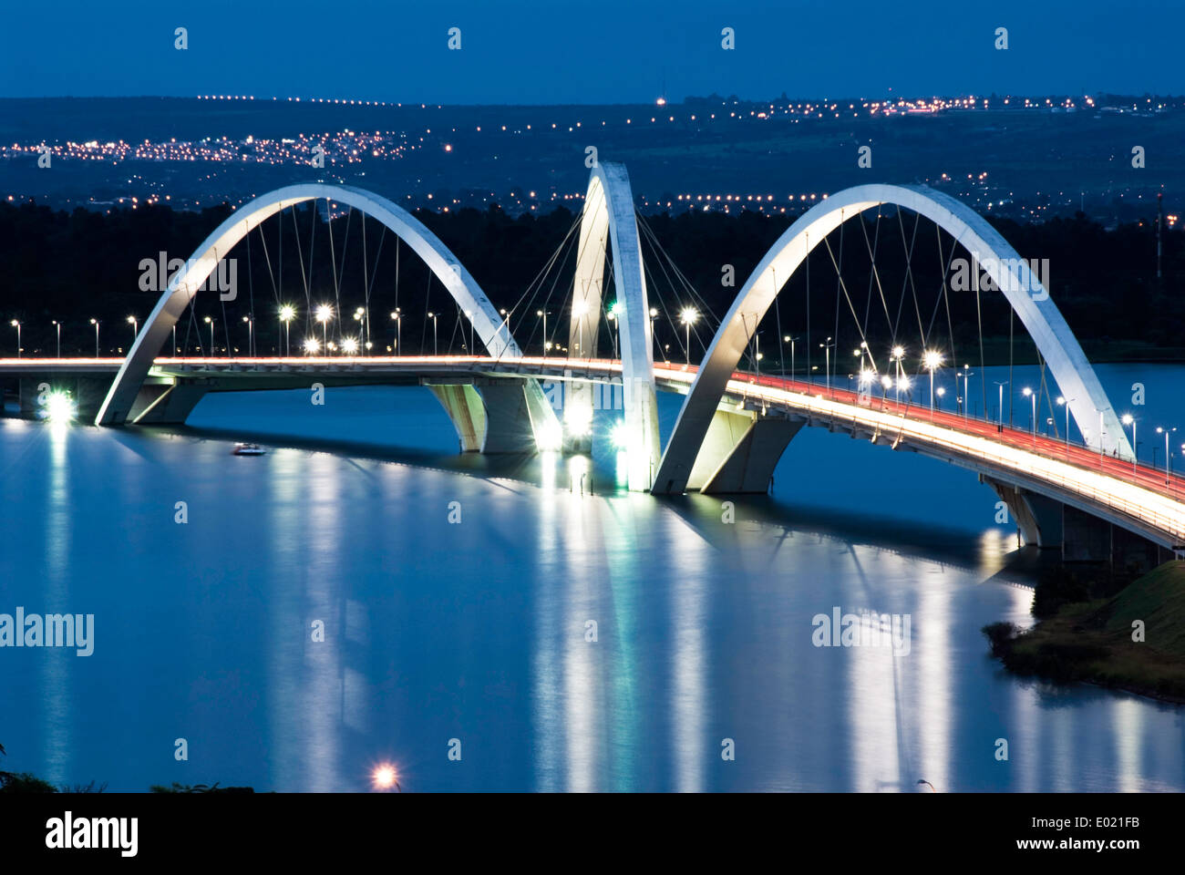 Ponte JK, Brasilia, Brasile Foto Stock