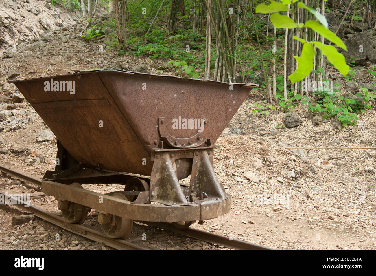 "Hellfire Pass' taglio sulla Ferrovia della Morte, Kanchanaburi Thailandia Foto Stock