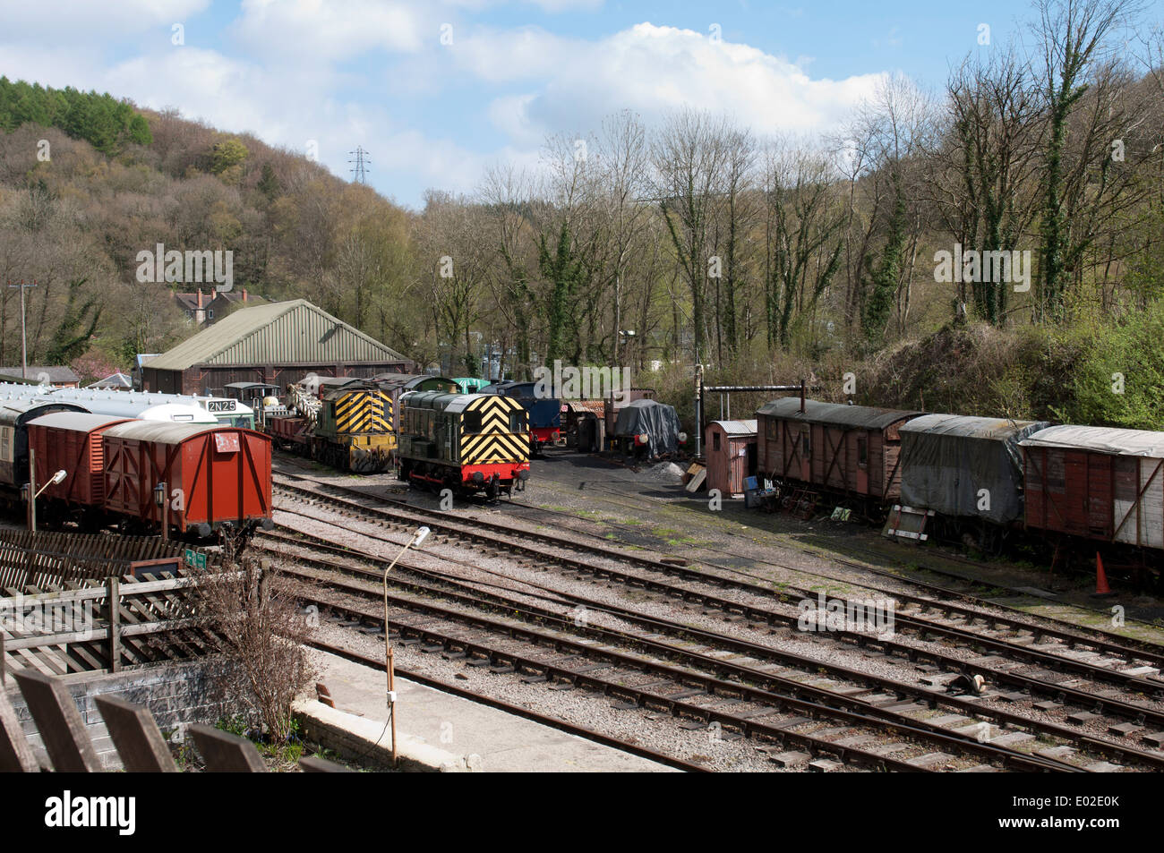 La Foresta di Dean Ferrovia a Norchard, Gloucestershire, England, Regno Unito Foto Stock