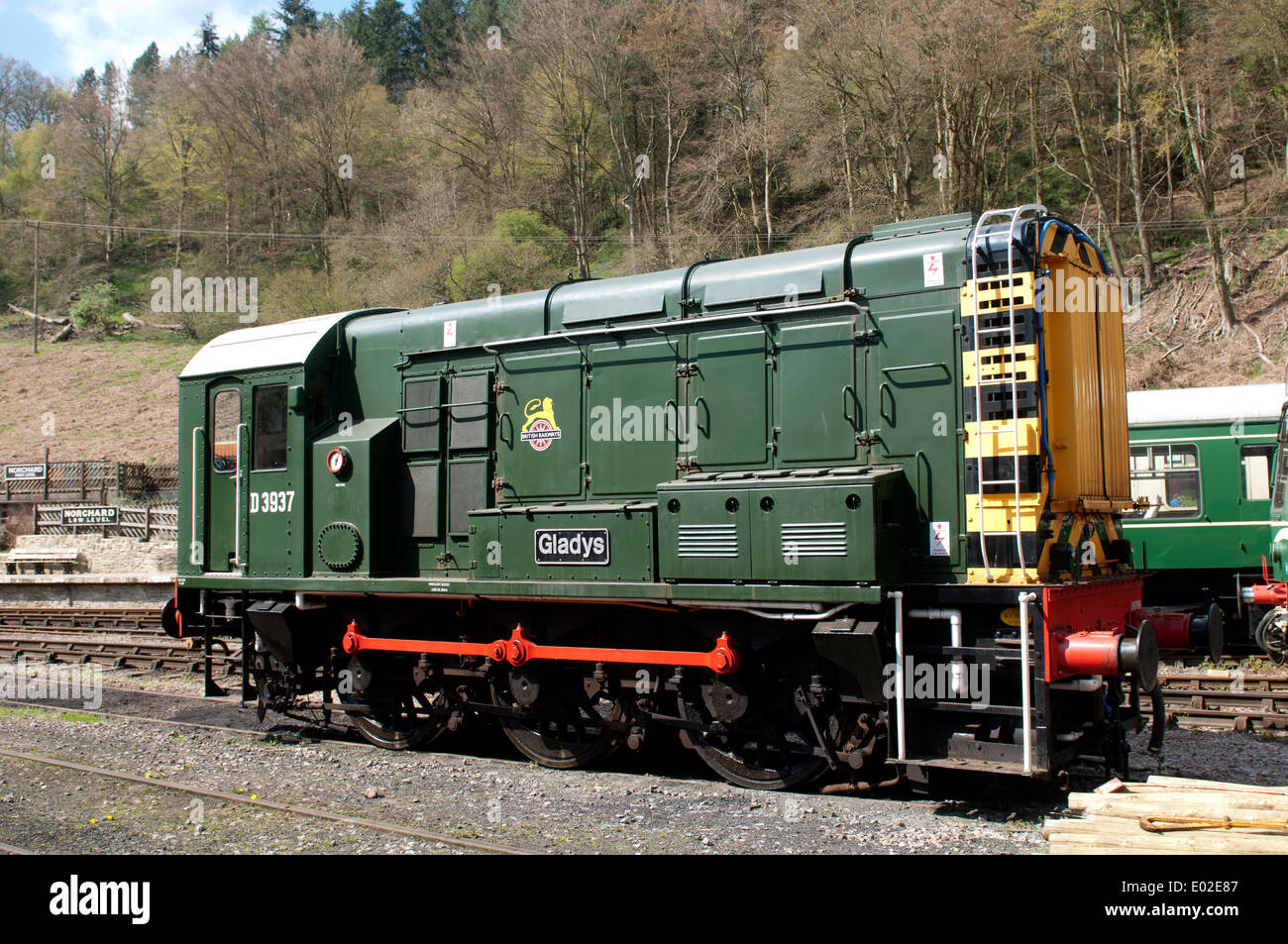 Classe 08 locomotiva diesel al Dean Forest Railway, Norchard, Gloucestershire, England, Regno Unito Foto Stock