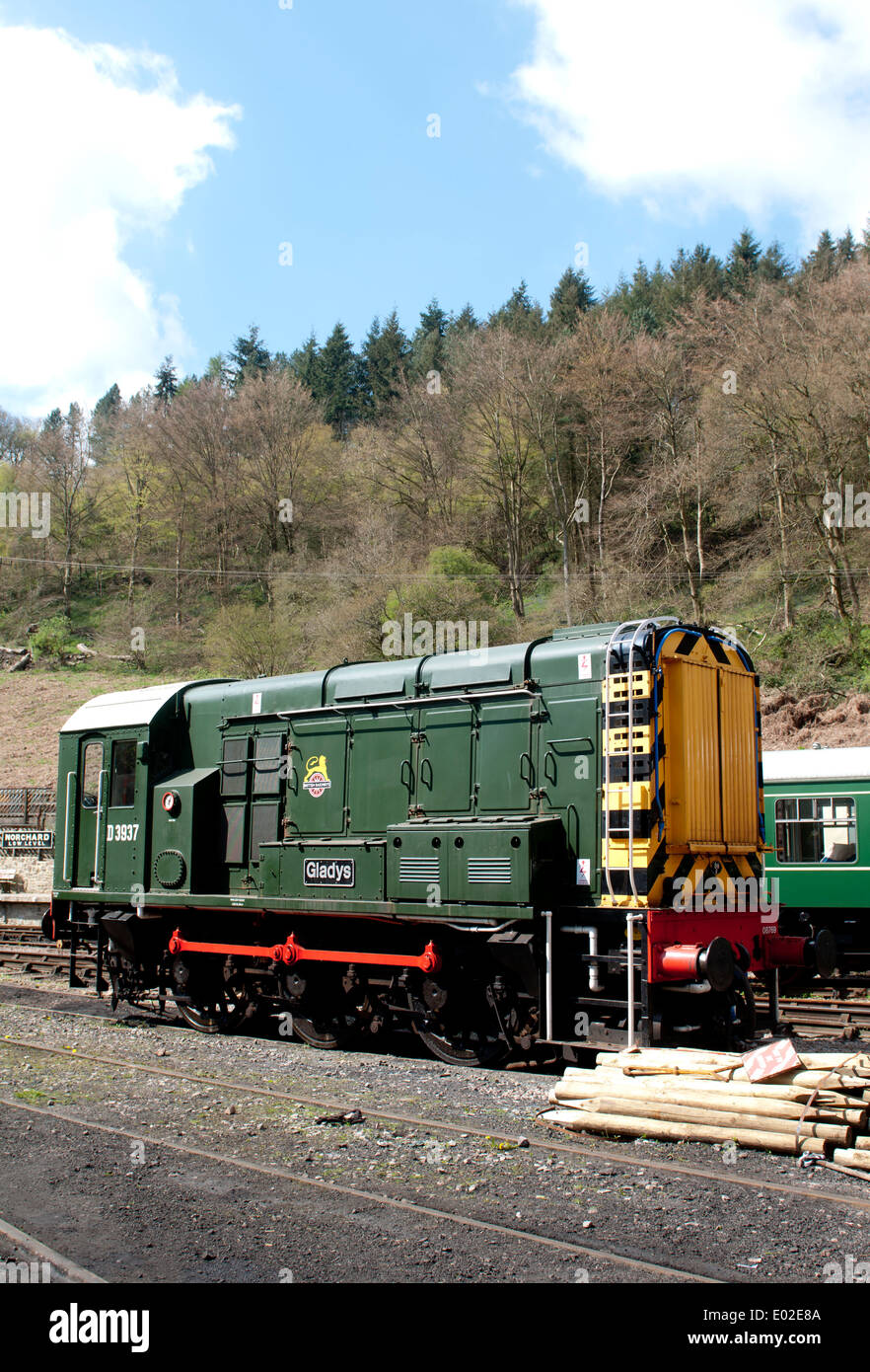 Classe 08 locomotiva diesel al Dean Forest Railway, Norchard, Gloucestershire, England, Regno Unito Foto Stock
