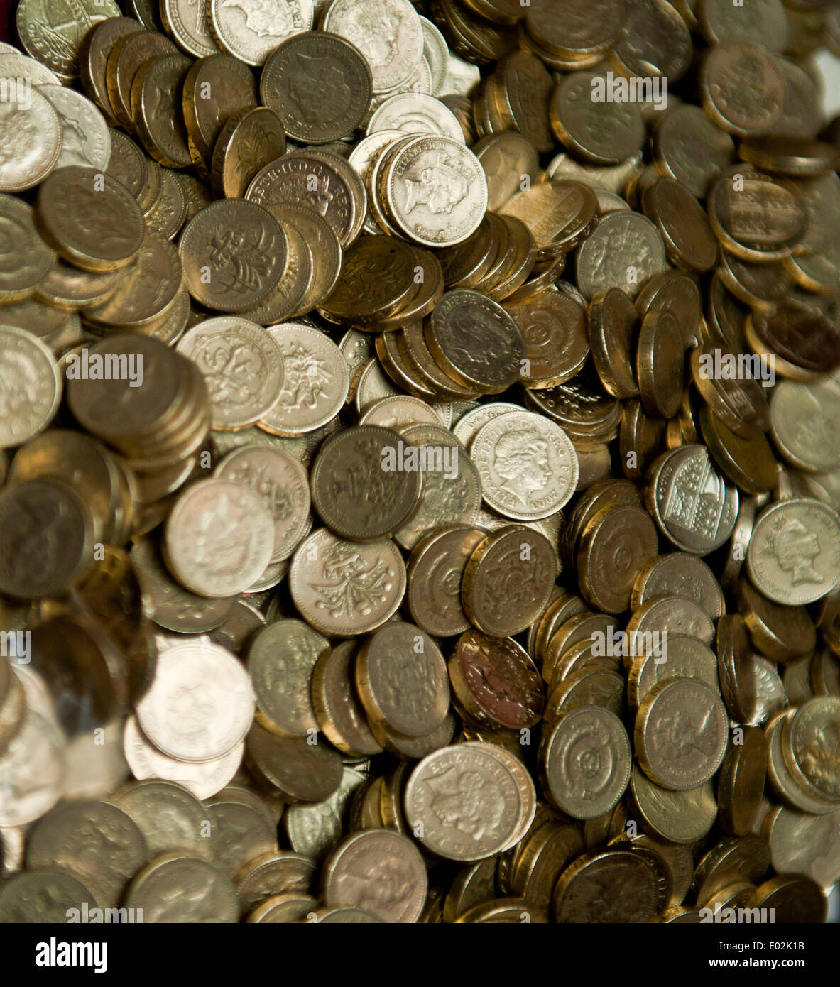 monete di libbra Foto Stock