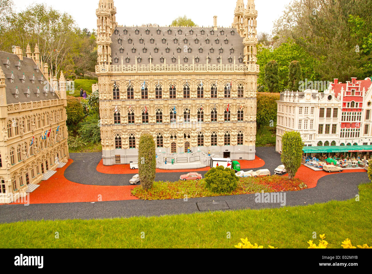 Regno Unito, Windsor, Legoland, una famiglia leisure park, un edificio display. Foto Stock