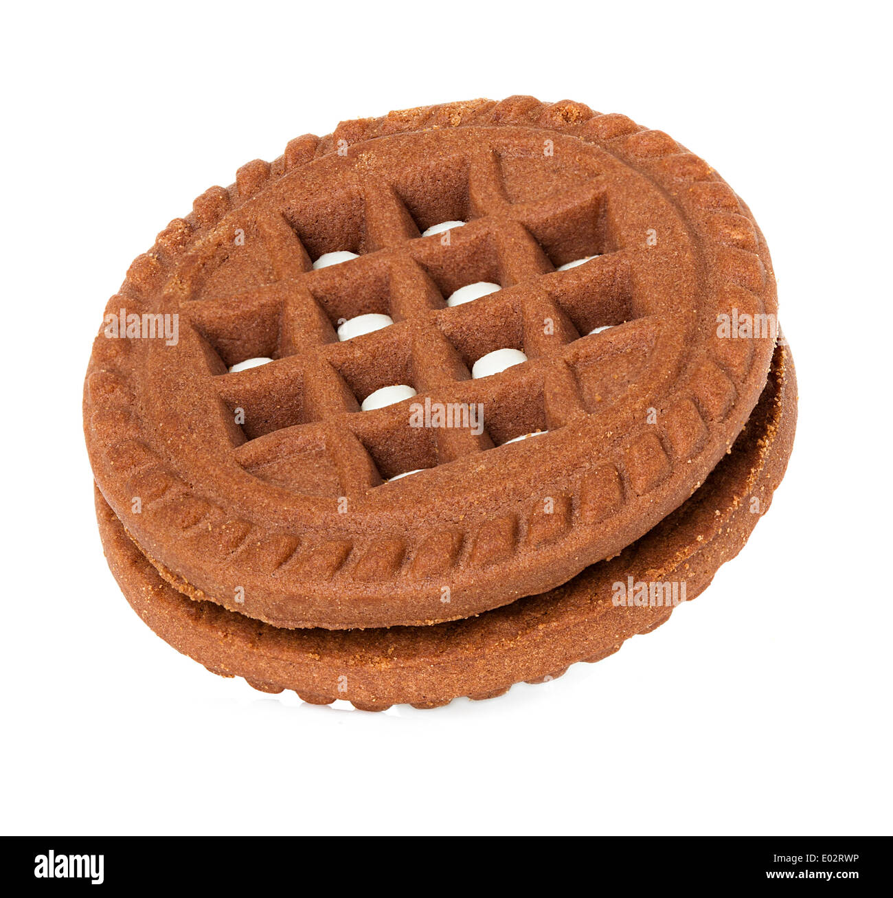 Cookie di cioccolato isolato su sfondo bianco Foto Stock