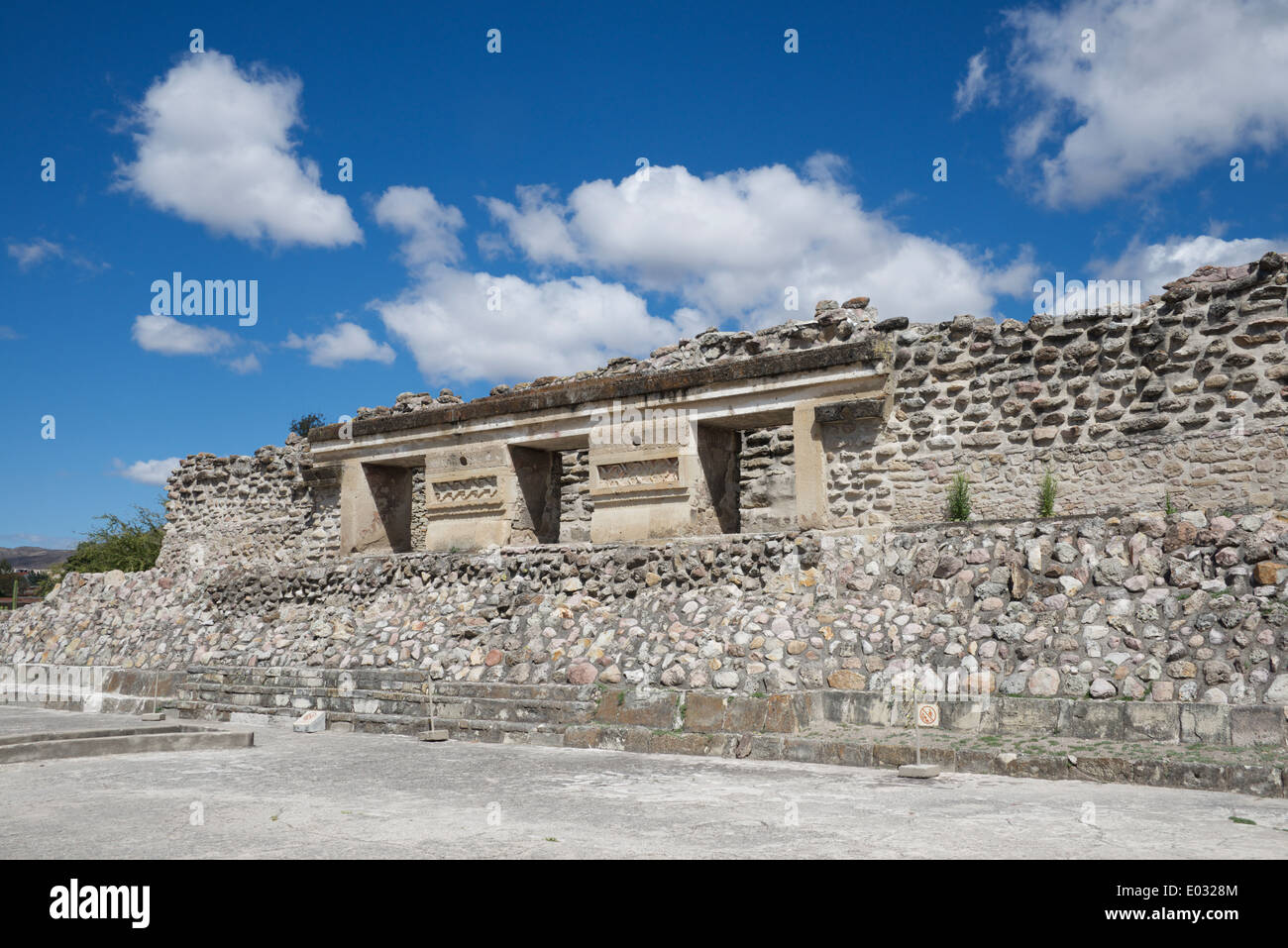 Palazzo di vita zapoteco rovine Mitla Tlacolula Valle dello Stato di Oaxaca Messico Foto Stock