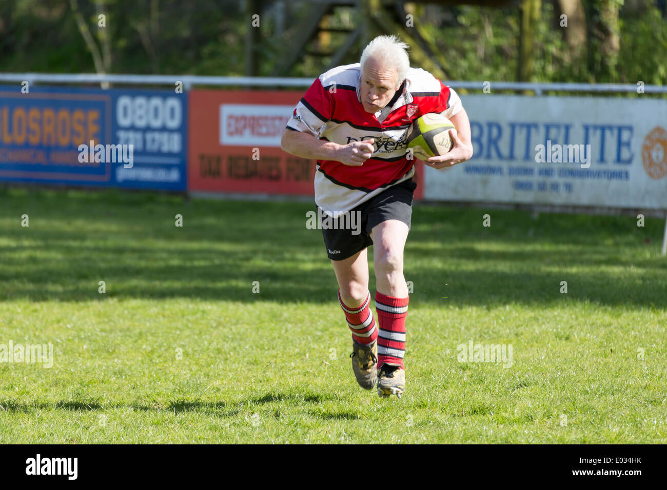 Coppia giocatore di rugby Foto Stock