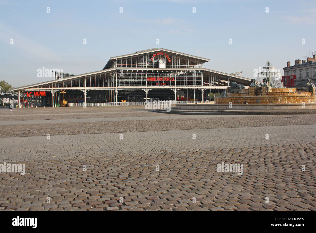 Paris, Parc de la Villette Grande Halle aux Boeufs Foto Stock