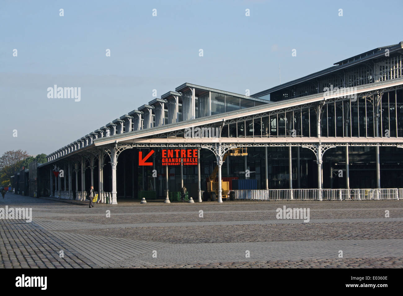 Paris, Parc de la Villette Grande Halle aux Boeufs Foto Stock