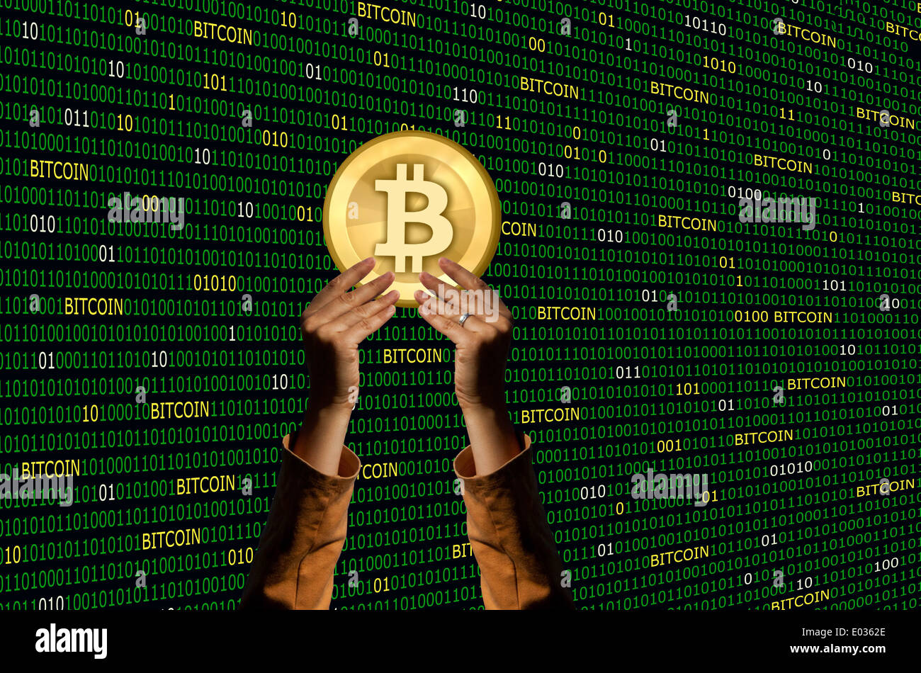 Bitcoin, una moneta virtuale Foto Stock