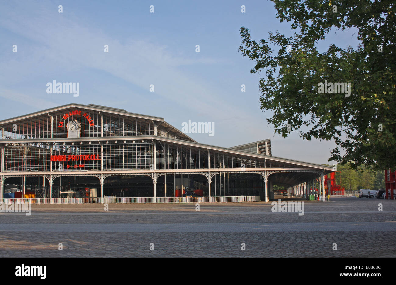 Paris, Parc de la Villette Grande Halle aux Boeufs Foto Stock