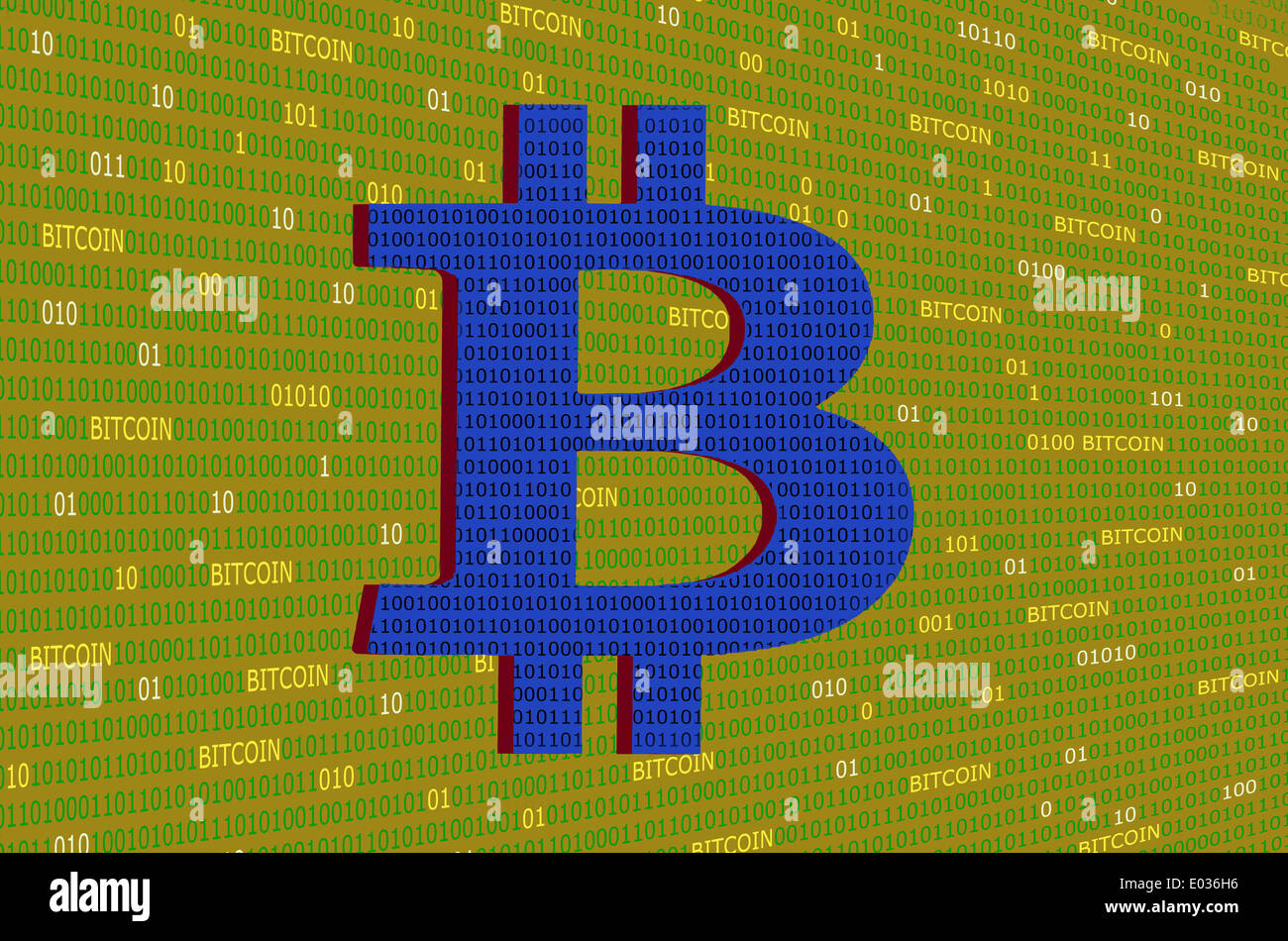 Bitcoin, una moneta virtuale Foto Stock