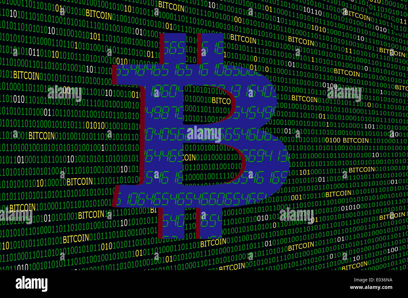 Bitcoin, una moneta virtuale Foto Stock