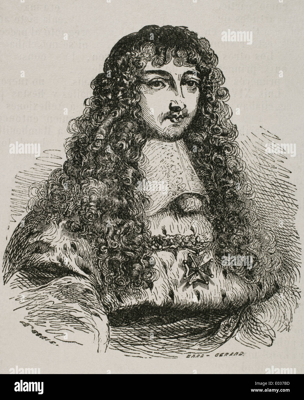 Louis XV (1710-1774). Re di Francia. Incisione. Foto Stock