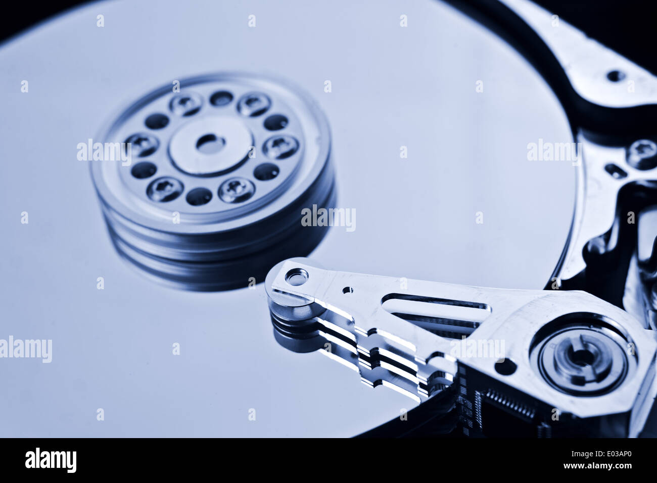 Il disco rigido del computer vicino fino Foto Stock