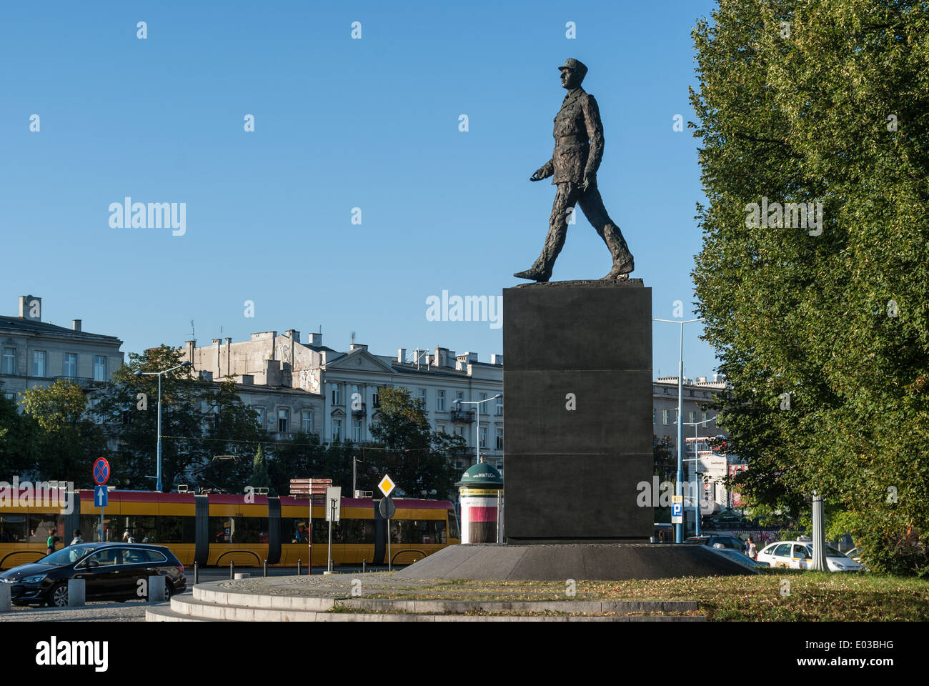 Monumento al generale Charles de Gaulle, Varsavia, Polonia Foto Stock