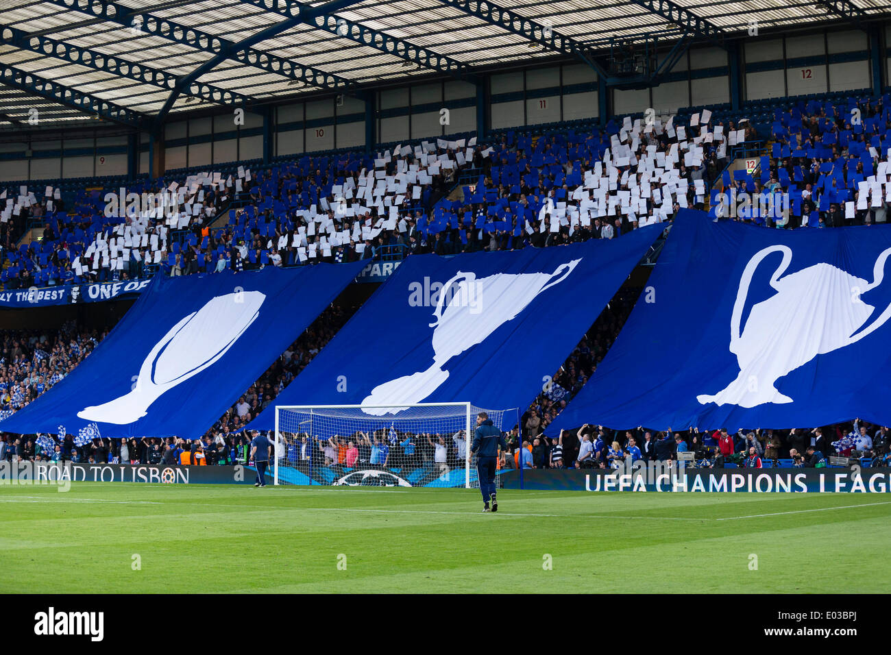 Londra, Regno Unito. 30 apr 2014. Una vista generale della terra prima della Champions League Semi Final match tra Chelsea e Atletico Madrid a Stamford Bridge. Credito: Azione Sport Plus/Alamy Live News Foto Stock