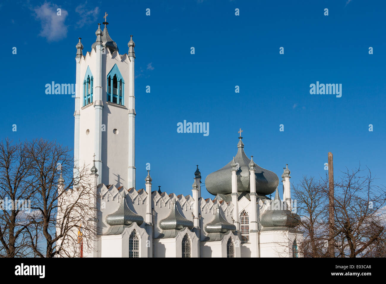 Chiesa della Trasfigurazione costruito 1839 in Moshni, Ucraina Foto Stock