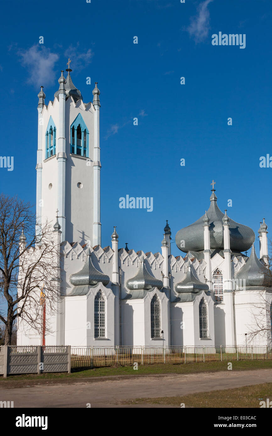Chiesa della Trasfigurazione costruito 1839 in Moshni, Ucraina Foto Stock