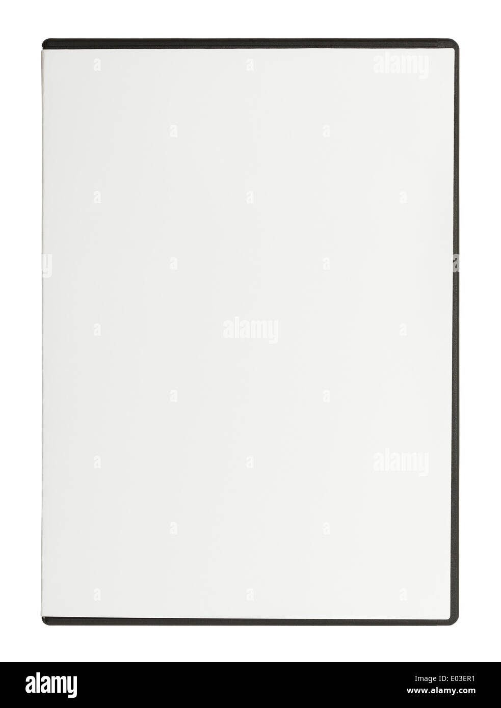 Chiuso bianco custodia DVD con copia spazio isolato su sfondo bianco. Foto Stock