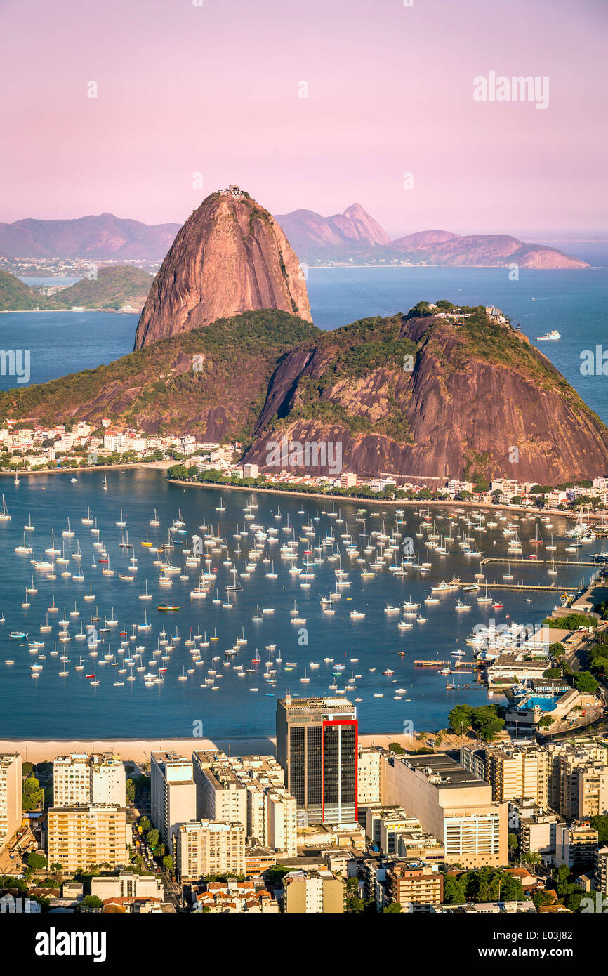 Tramonto sul Rio de Janeiro ,Brasile Foto Stock