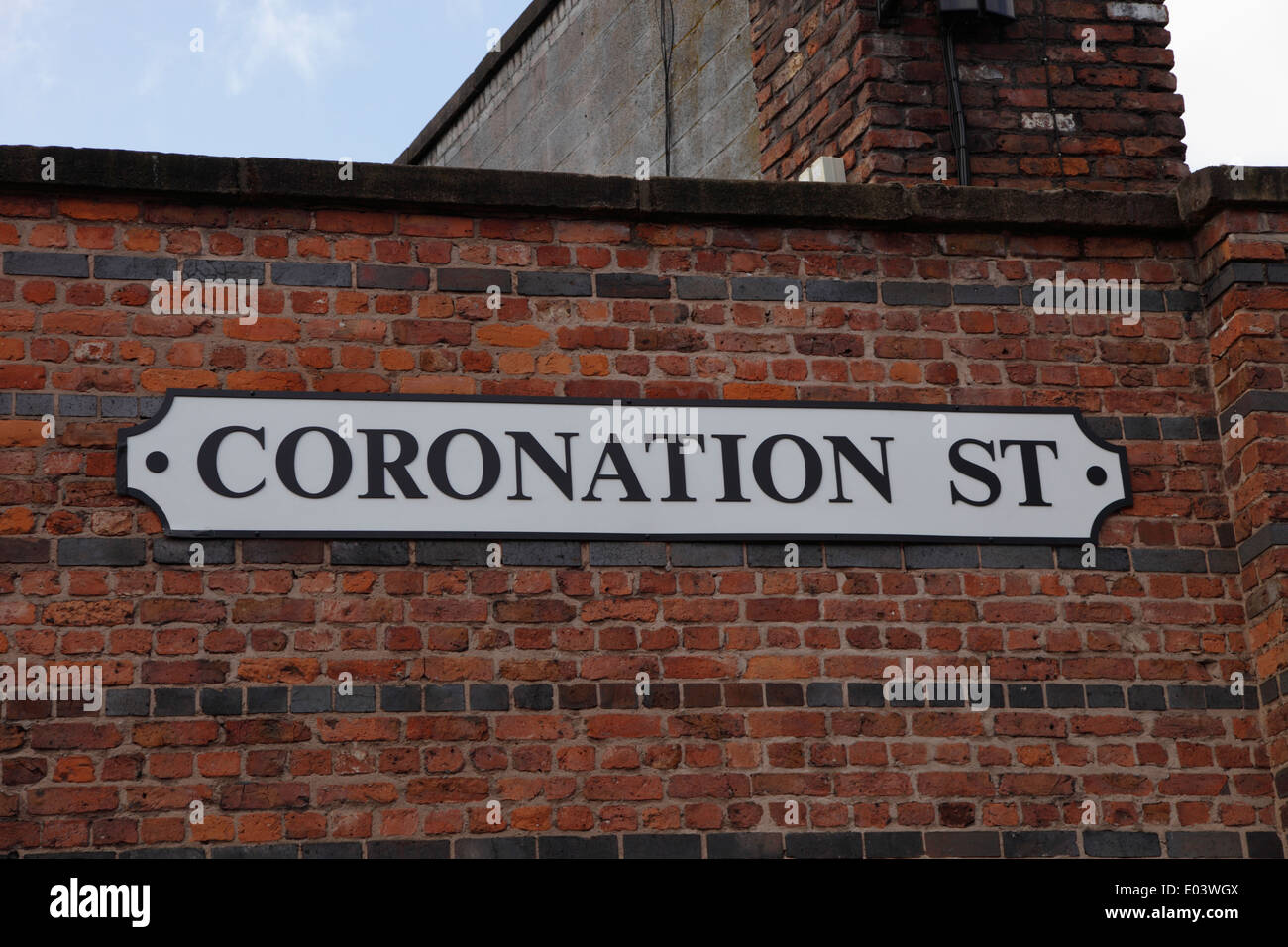 Il set di Coronation Street,UK è più lunga di opera del sapone della TV Foto Stock
