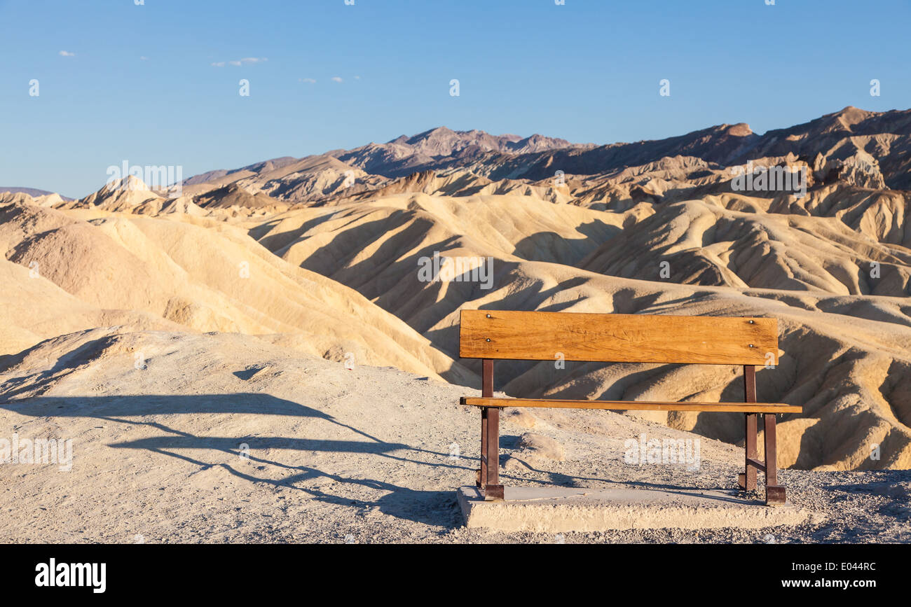 Death Valley, California. Panorama dal punto Zabriesie al tramonto Foto Stock