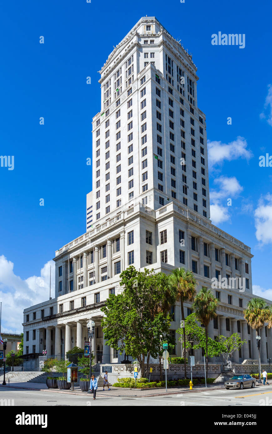 Miami-Dade County Courthouse, West Flagler Street, Miami, Florida, Stati Uniti d'America Foto Stock