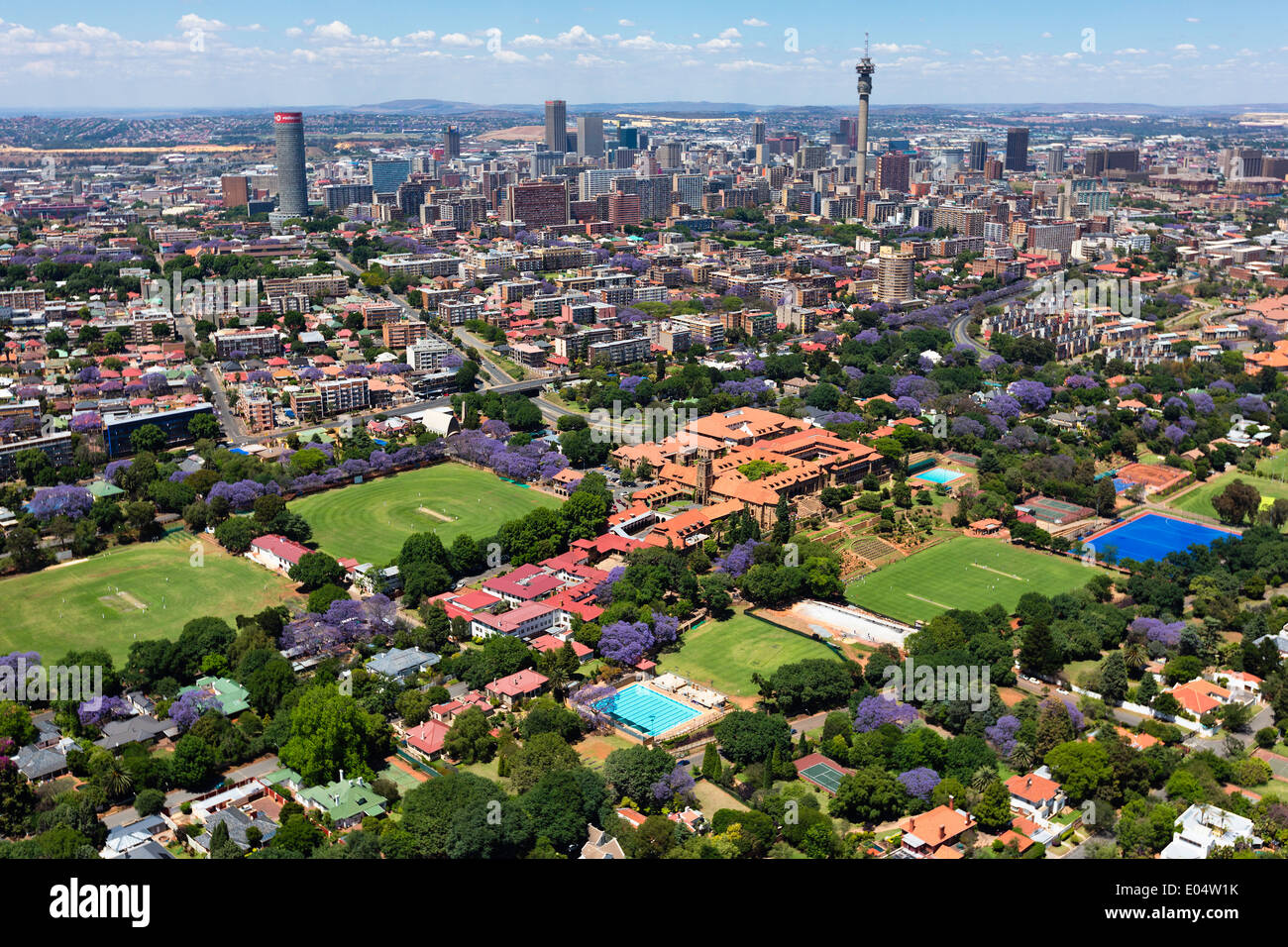 Vista aerea di St John's College, Houghton.Johannesburg.Sud Africa Foto Stock