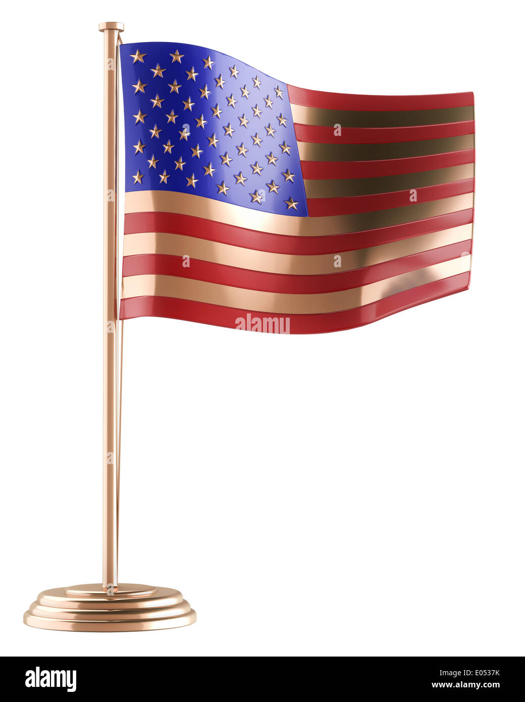 Bandiera americana 3d illustrazione Foto Stock