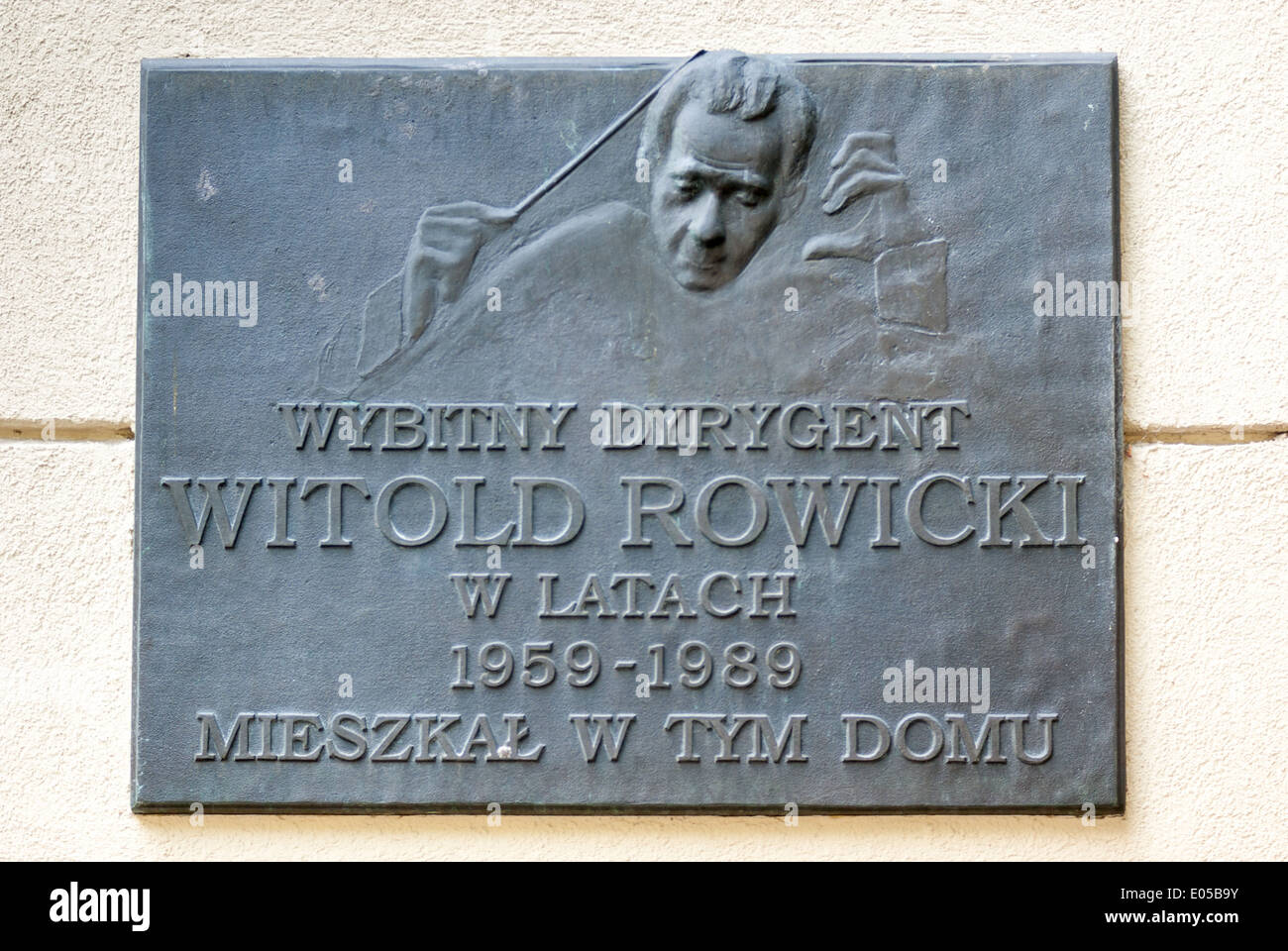 Witold Rowicki lapide, Varsavia, Polonia Foto Stock