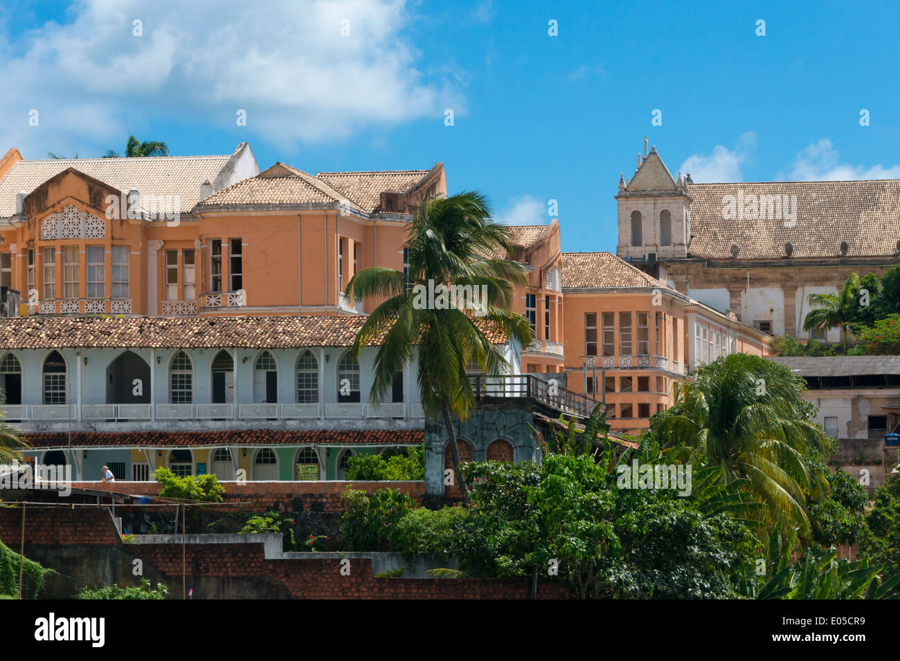 Edifici storici nel quartiere Pelourinho, Salvador (Patrimonio Mondiale dell'UNESCO), Stato di Bahia, Brasile Foto Stock