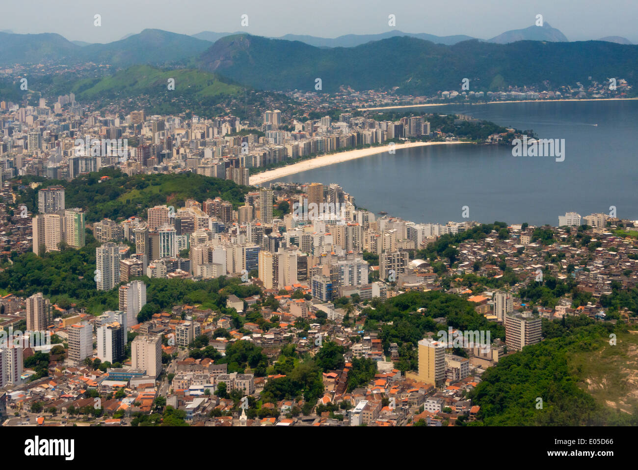 Vista aerea di Rio de Janeiro, Brasile Foto Stock