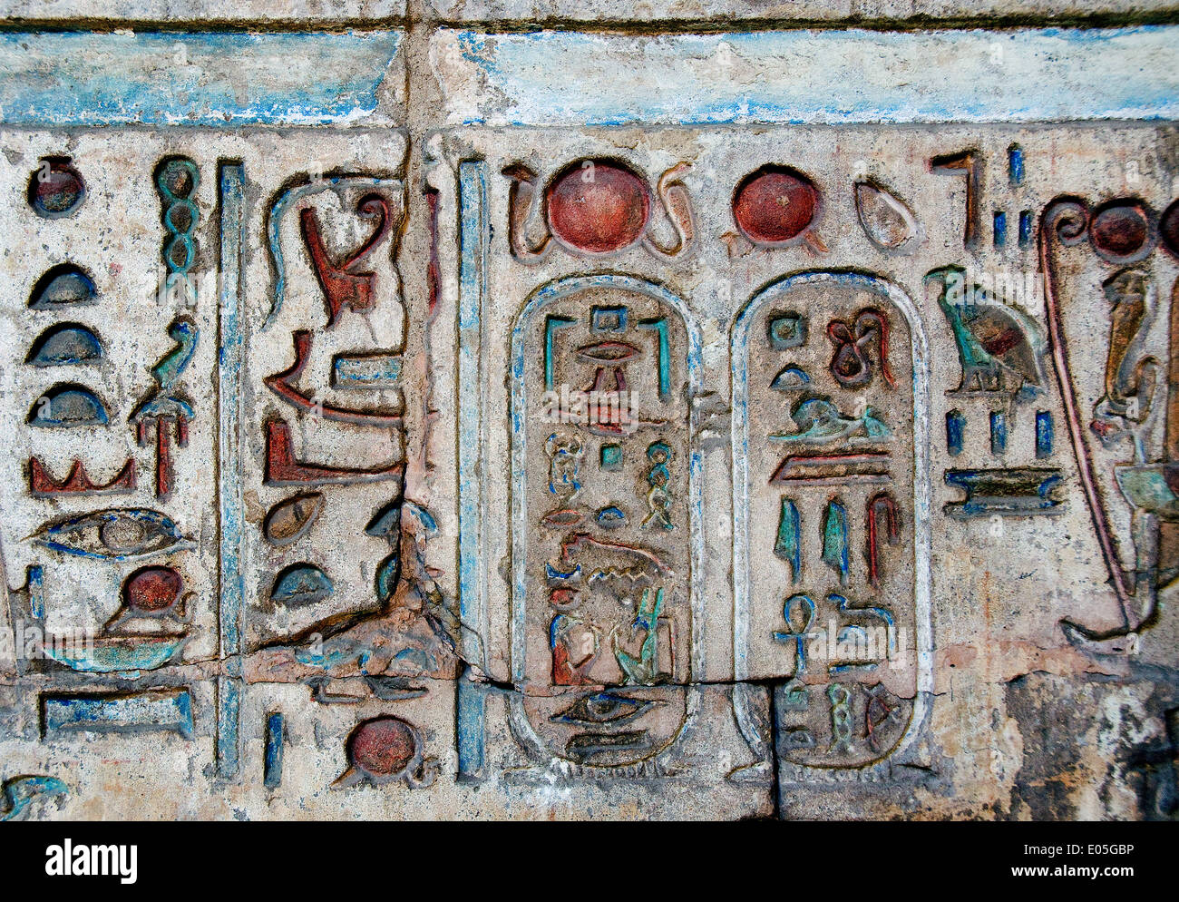 Deir el-Medina,Luxor West Bank: tempio della dea Hathor Foto Stock