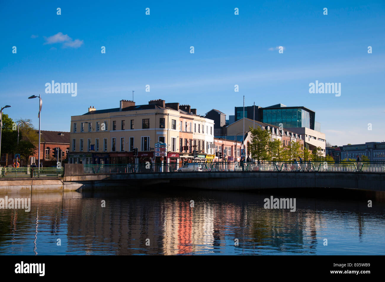 La città di Cork e del fiume Lee Foto Stock