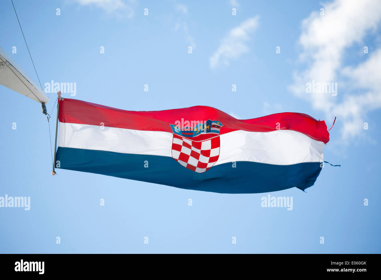 Bandiera croata, Split, Croazia, Europa Foto Stock