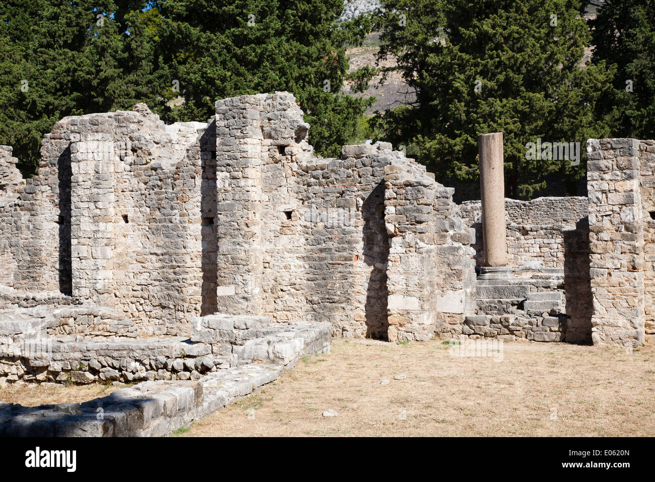 Area archeologica, solin, Dalmazia, Croazia, Europa Foto Stock